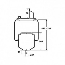 Volvo Air Bag Assembly Rear Of Rear & Lift Bag