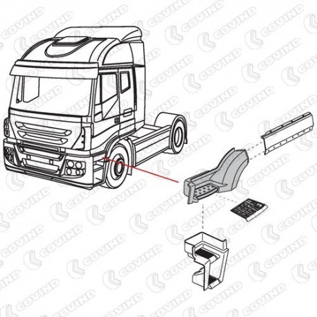Iveco Mudguard Step Wing LH